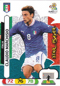Claudio Marchisio Italy Panini UEFA EURO 2012 Star Player #127